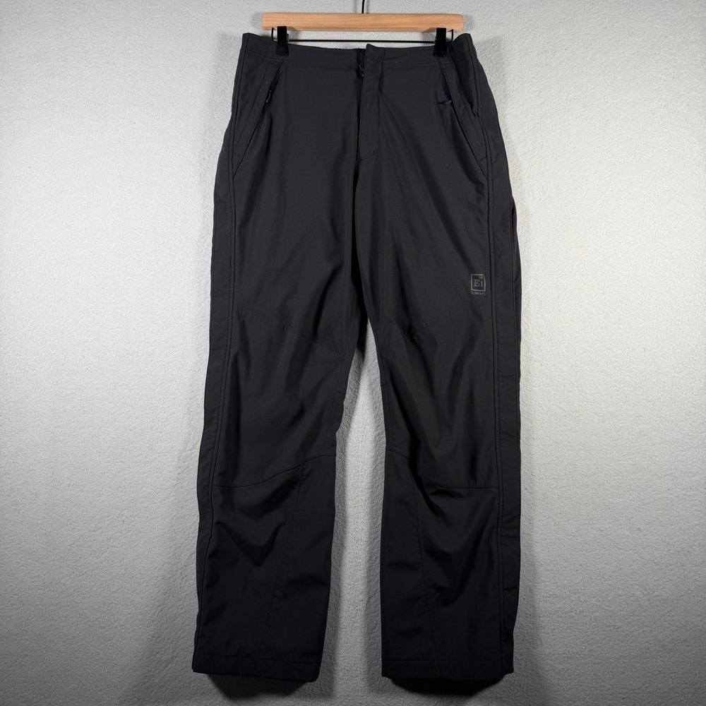 REI Elements E1 Womens Black Hiking Pants Size L Nylon Mesh Lined Outdoor 770960